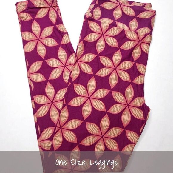 LuLaRoe OS Leggings Floral Tropical NEW - Picture 1 of 1
